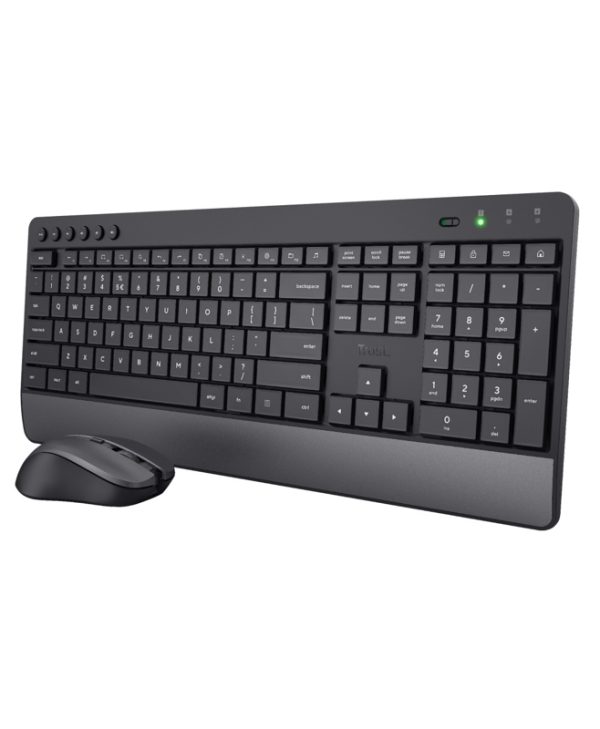 Trust Trezo Wireless Keyboard & Mouse Combo Black Comfort Eco GR 24918