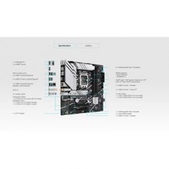Asus Prime B760M-A Wi-Fi D4 90MB1CX0-M0EAY0 - Image 8