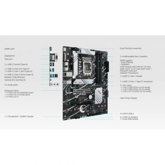 Asus Prime B760-Plus D4 90MB1CW0-M0EAY0 / 90MB1CW0-M1EAY0 - Image 8