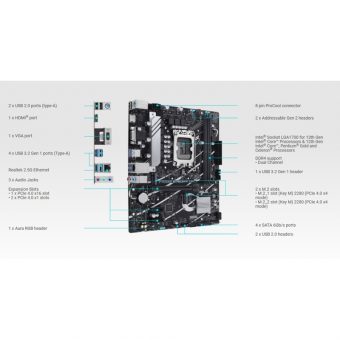 Asus Prime B760M-K D4 90MB1DS0-M0EAY0 - Image 9