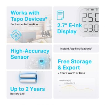 TP-Link Smart Temperature And Humidity Monitor Tapo T315 Ver:1.20 - Image 2
