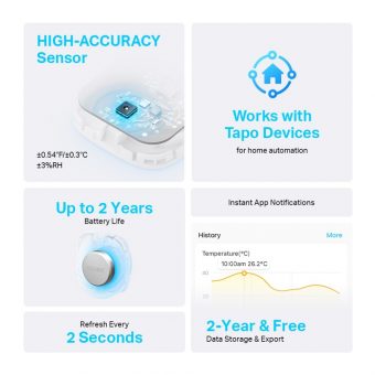 TP-Link Smart Temperature And Humidity Sensor Tapo T310 - Image 2
