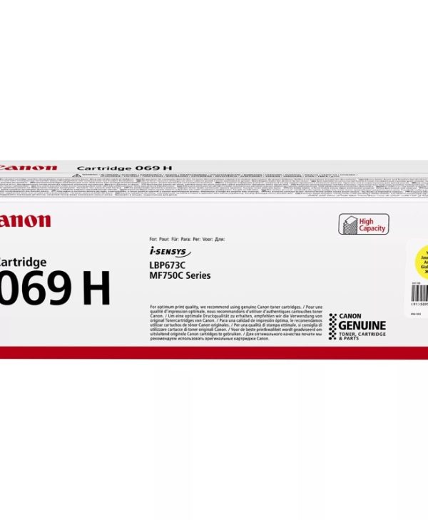 Canon 069H Toner Cartridge Yellow High Capacity 5.5k Pgs 5095C002