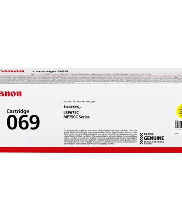 Canon 069 Toner Cartridge Yellow 1.9K Pgs 5091C002