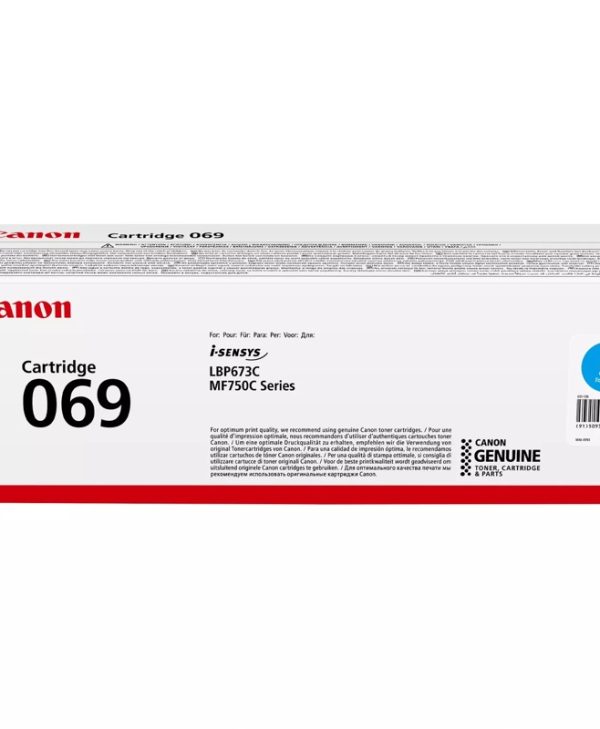 Canon 069 Toner Cartridge Cyan High Capacity 1.9K Pgs 5093C002