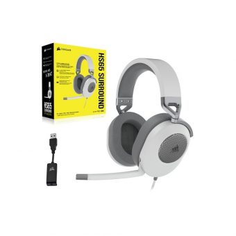 Corsair HS65 Wired Gaming Headset White CA-9011271-EU - Image 2