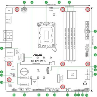 Asus Pro B760M-C-CSM 90MB1DX0-M0EAYC - Image 8