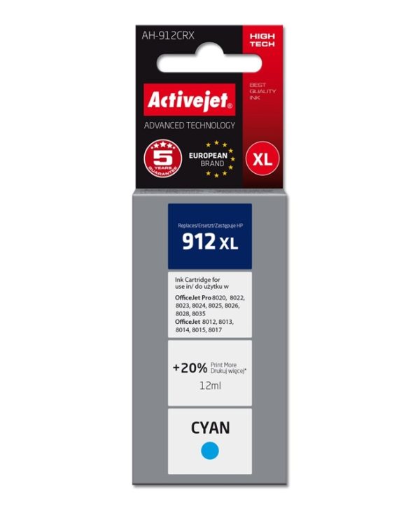 Activejet AH-912CRX I Ink for HP 912XL 3YL81AE Blue 990 pgs