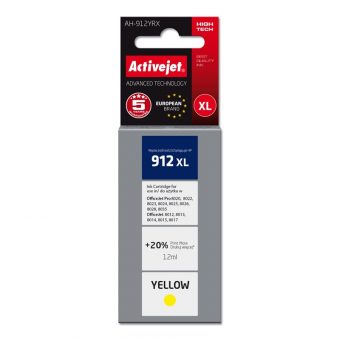 Activejet AH-912YRX Ink for HP 912XL 3YL83AE Yellow 990 pgs
