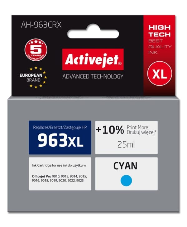 Activejet AH-963CRX Ink for HP 963XL 3JA27AE Blue 1760 pgs