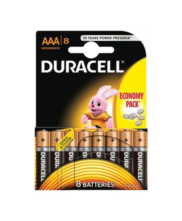 Duracell Αλκαλικές Μπαταρίες AAA 1.5V 8pcs DBAAALR03