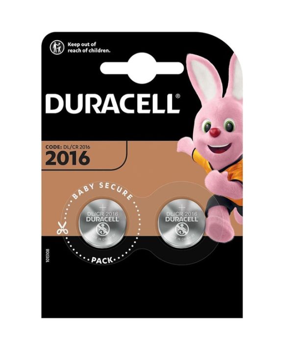 Duracell Μπαταρίες Λιθίου CR2016 3V 2pcs DBCR2016