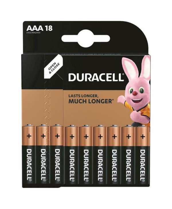 Duracell Αλκαλικές Μπαταρίες AAA 1.5V 18pcs DCAAALR03
