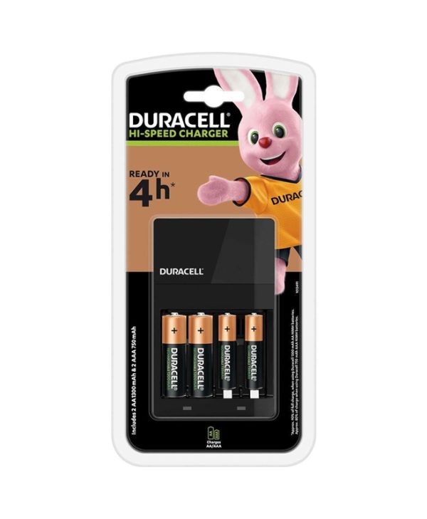 Duracell CEF14 Charger  4 Μπαταριών Ni-MH AA/AAA με 2xAA 1300mAh και 2xAAA 750mAh DCEF14