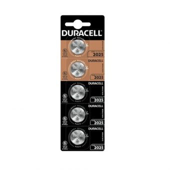Duracell Μπαταρίες Λιθίου Ρολογιών CR2025 3V 5pcs DCR2025