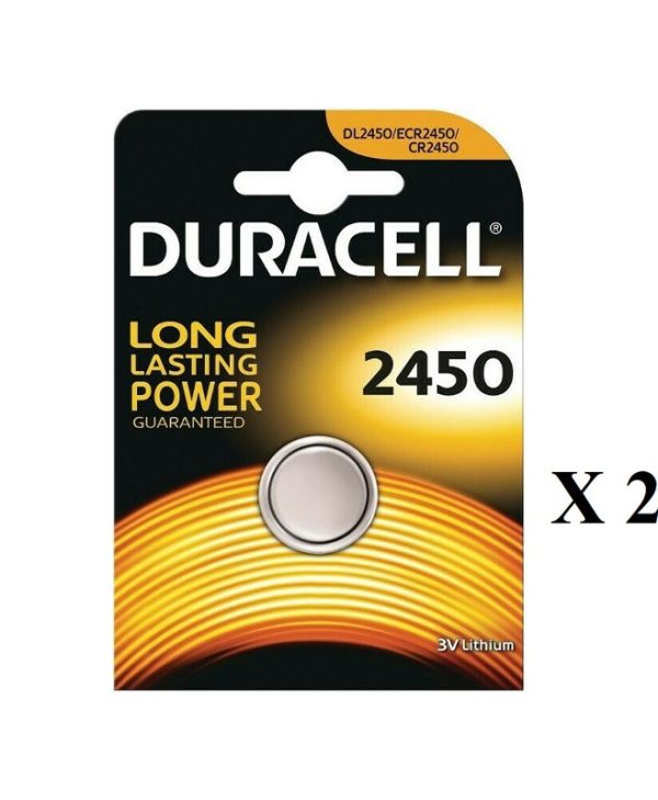 Duracell Electronics Μπαταρία Λιθίου Ρολογιών CR2450 3V 2pcs DECR24502