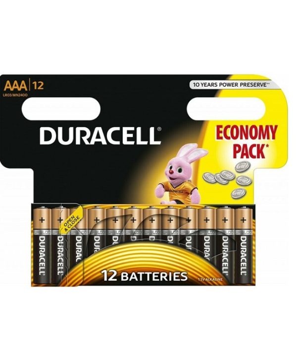 Duracell Αλκαλικές Μπαταρίες AAA 1.5V 12pcs DRAAALR03