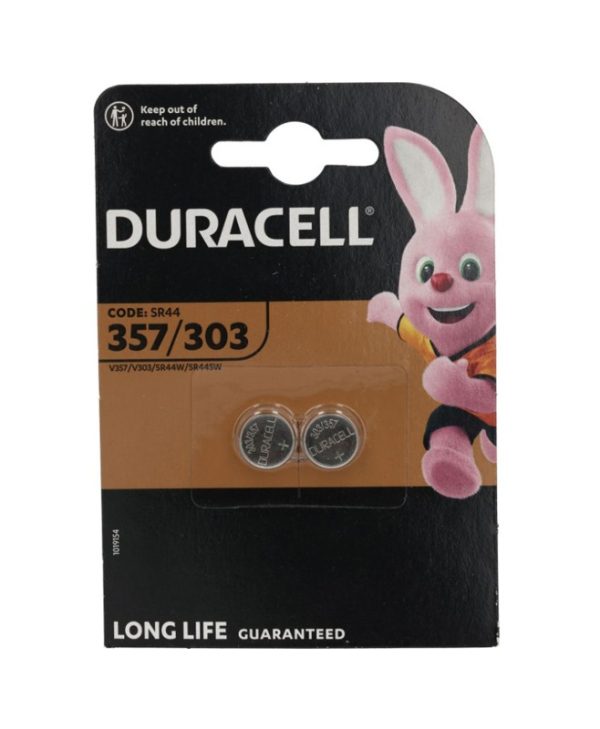 Duracell 303/357 Μπαταρία Silver Oxide SR44 1.5V 2pcs DSR44W