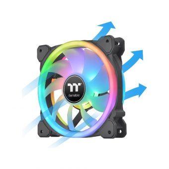 Thermaltake SWAFAN EX12 RGB 12cm Case Fan Black 3-Pack CL-F137-PL12SW-A - Image 2