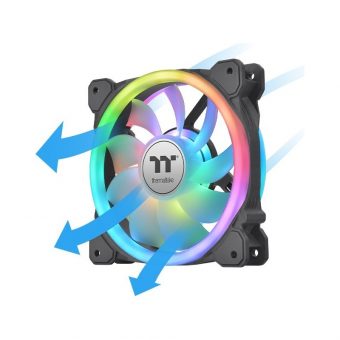 Thermaltake SWAFAN EX12 RGB 12cm Case Fan Black 3-Pack CL-F137-PL12SW-A - Image 3