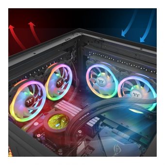 Thermaltake SWAFAN EX12 RGB 12cm Case Fan Black 3-Pack CL-F137-PL12SW-A - Image 4