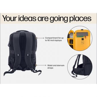 HP Creator 16.1" Backpack Black 6M5S3AA - Image 10