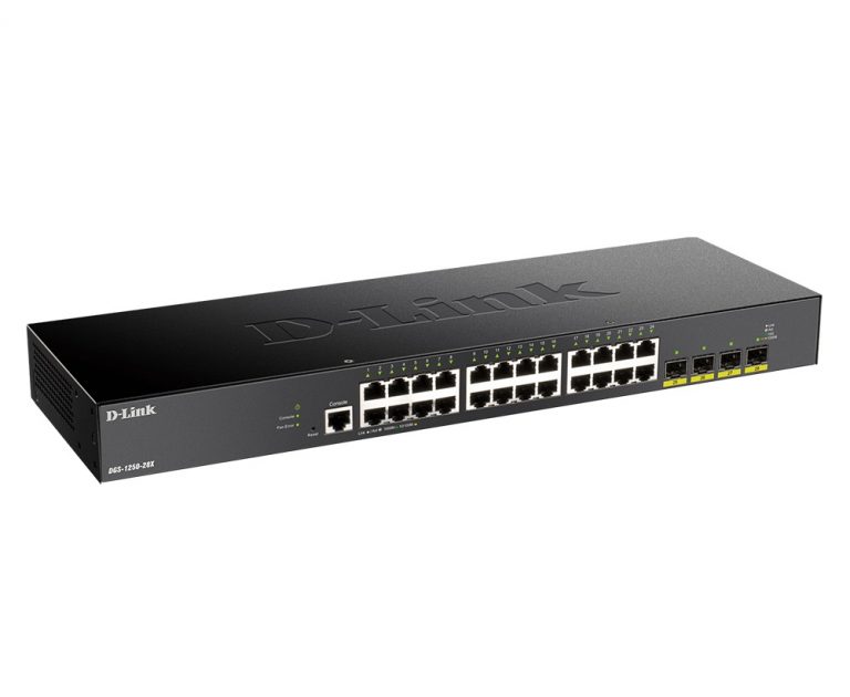 D-Link DGS-1250 Gigabit 24-Port+ 4xSFP+ Rackmount Managed Smart Switch DGS-1250-28X - Image 2
