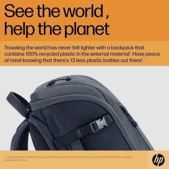 HP Travel 15.6 Backpack Iron Grey 6B8U4AA - Image 5