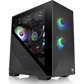 Thermaltake Divider 170 TG ARGB Midi Tower Tempered Glass Black CA-1S4-00S1WN-00