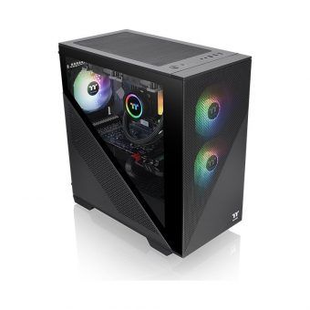 Thermaltake Divider 170 TG ARGB Midi Tower Tempered Glass Black CA-1S4-00S1WN-00 - Image 2
