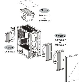Thermaltake Divider 170 TG ARGB Midi Tower Tempered Glass Black CA-1S4-00S1WN-00 - Image 13