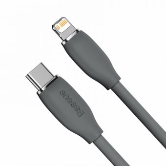 Baseus CAGD020001 Silica Gel cable Usb-C Male to Lightning Male 20W 1.2m Black - Image 2
