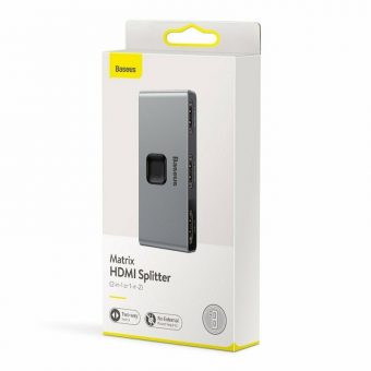Baseus CAHUB-BC0G HUB Matrix HDMI Splitter (2in1 or 1in2) Space Gray - Image 4