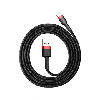 Baseus Cafule Cable USB to Lightning Cable 2.A 1m Black Red CALKLF-B19 - Image 2