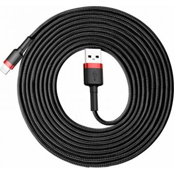 Baseus CALKLF-R91 Cafule Cable USB to Lightning Cable 2.A 3m Black Red - Image 2