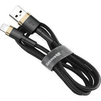 Baseus CALKLF-RV1 Cafule Cable USB to Lightning Cable 2.A 3m Black Gold