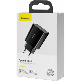 Baseus CCFS-SN01 Mobile Charger Usb-C 20W PD Black - Image 3