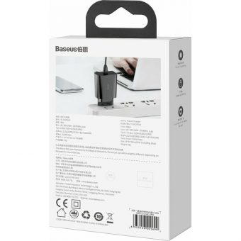 Baseus CCFS-SN01 Mobile Charger Usb-C 20W PD Black - Image 4