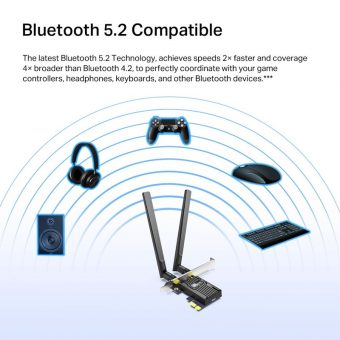 TP-Link AX3000 Wi-Fi 6 Wireless Network & Bluetooth 5.2 PCIe Card Archer TX55E V1 - Image 5