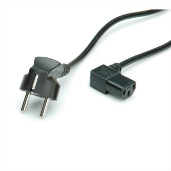 Value Power Cable Schuko to C13 Angled Black 1.8m 19.99.1118-50 - Image 2