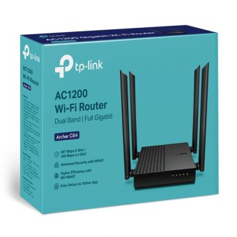 TP-Link AC1200 Wi-Fi 5 Wireless Router Black Archer C64 - Image 4