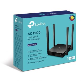 TP-Link AC1200 Wi-Fi 5 Wireless Router Black Archer C54 V1 - Image 4