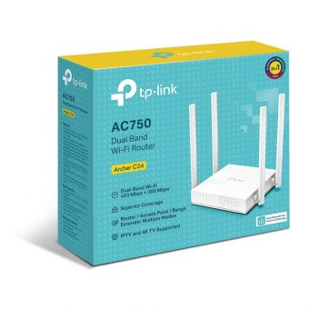 TP-Link AC750 Wi-Fi 5 Wireless Router White Archer C24 V1 - Image 4
