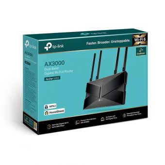 TP-Link AX3000 Wi-Fi 6 OneMesh Wireless Gigabit Router Black Archer AX53 V1 - Image 4