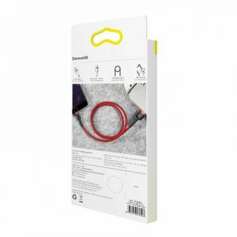 Baseus Cafule Series Braided Charging Cable USB-A Male To Lightning 0.5m Red CALKLF-A09 - Image 7