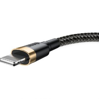 Baseus Cafule Series Braided Charging Cable USB-A Male To Lightning 1m Gold CALKLF-BV1 - Image 4