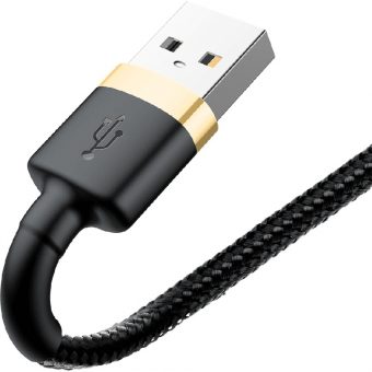 Baseus Cafule Series Braided Charging Cable USB-A Male To Lightning 1m Gold CALKLF-BV1 - Image 5