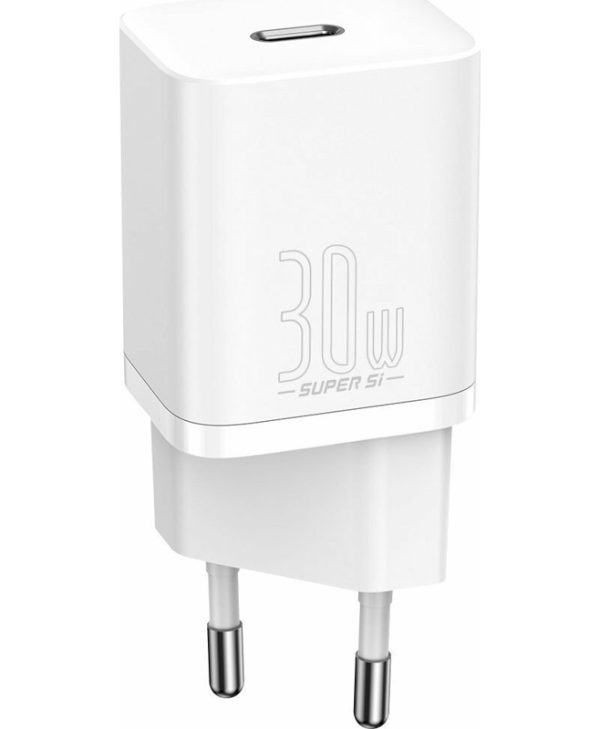 Baseus Super Si Charger 30W USB-C White CCSUP-J02