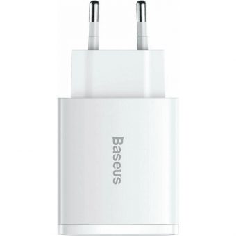 Baseus Wall Charger 30W 2 x USB-A + USB-C White CCXJ-E02 - Image 2