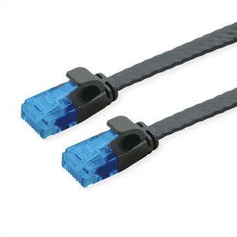 Value UTP RJ45 Cat.6a Snagless Extra-Flat 0.5m Black 21.99.0820-40